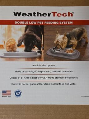 WeatherTech Double Low Pet Feeding System - Gray